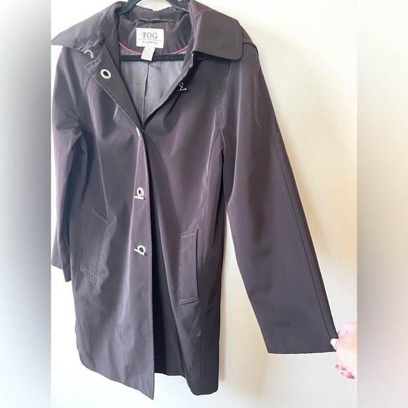 London Fog Trench Coat Women M Brown Removable Hood Lightweight‎ Classic Neutral - Picture 13 of 13
